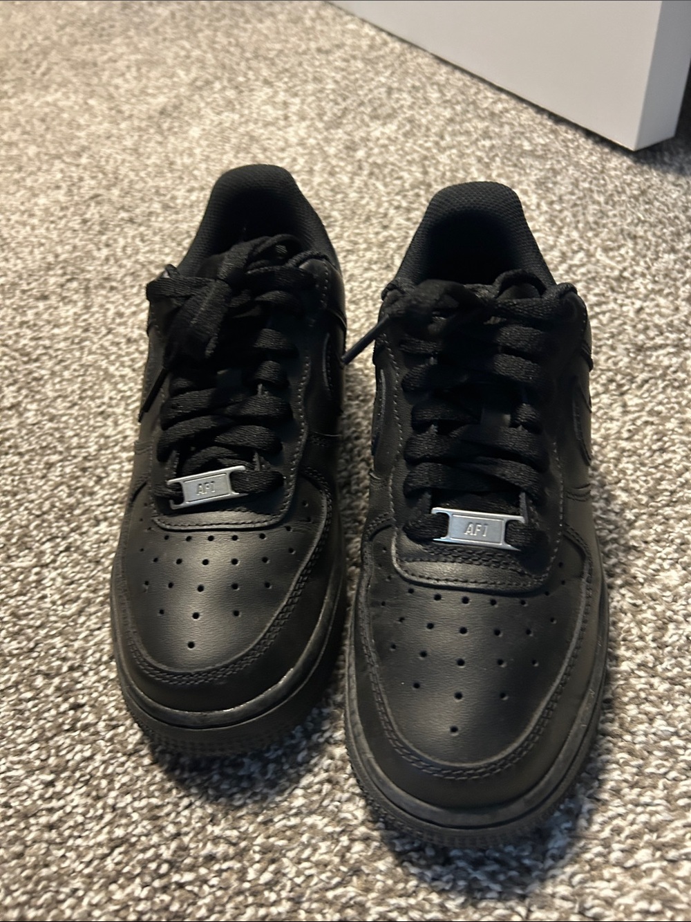 Nike All-Black Leather Women's Low-Top Sneakers